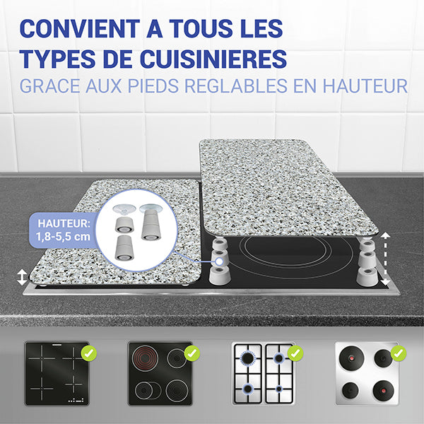Set 2 couvre-plaques protection motifs Granit Wenko by Maximex - Mathon - 3