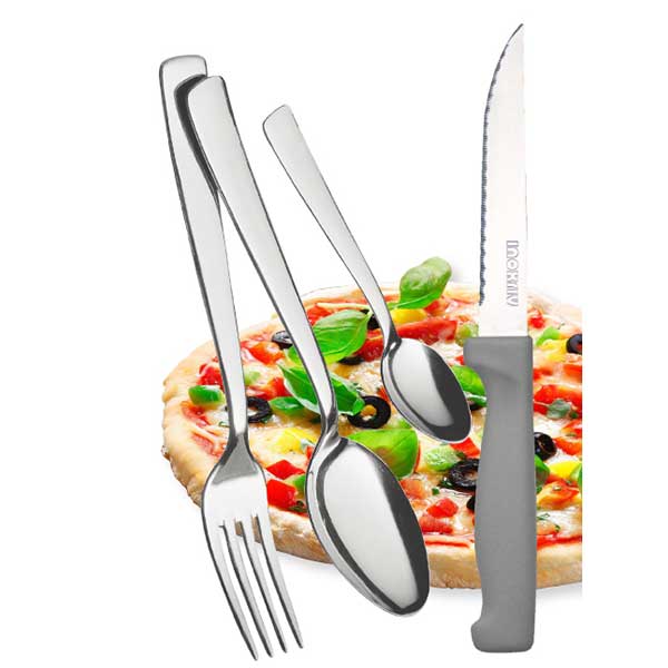Ménagère Eatitaly inox 24 pièces avec couteau à steak Inoxriv - Mathon - 3