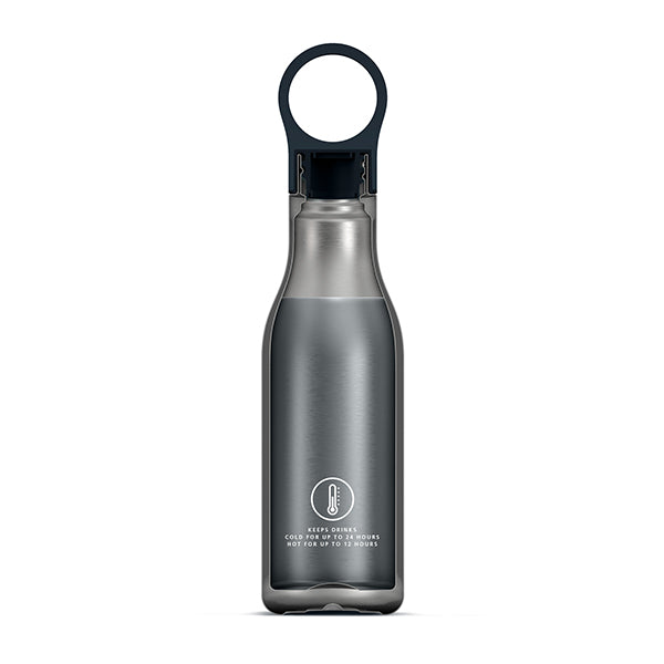 Bouteille isotherme isolée sous vide Loop 500 ml Inox brossé Joseph Joseph - Mathon - 2