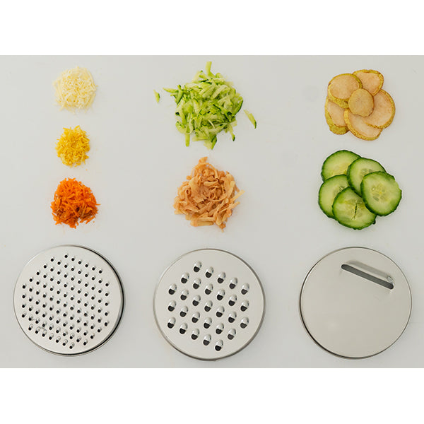 Set 3 bols en inox 1 L, 2,5 L et 4,5 L avec couvercles et 3 râpes interchangeables Pika - Mathon - 4
