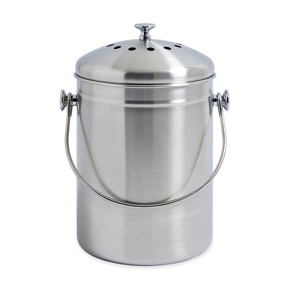Seau à compost en inox 5 L avec filtres à charbon Mathon - Mathon - 2