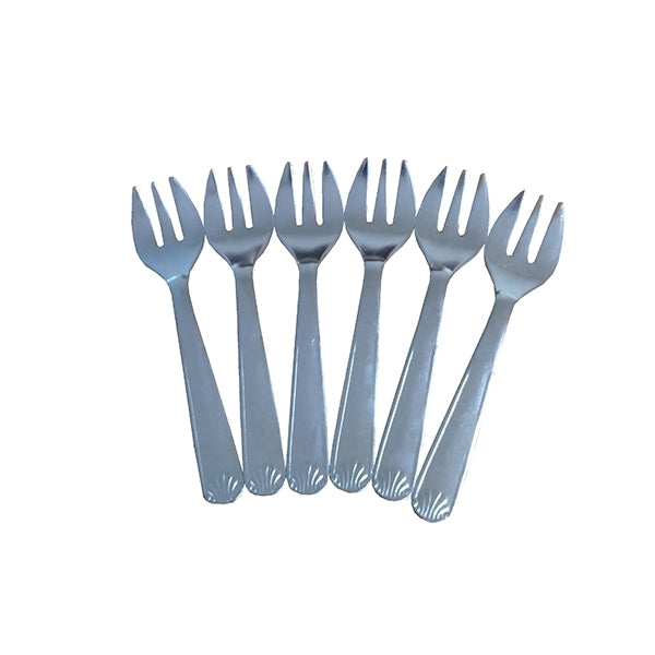 Set de 6 fourchettes à huitres Coquille Inox Roger Orfèvre - Mathon - 1
