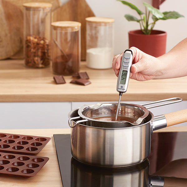 Lot bol bain-marie inox 750 ml et thermomètre digital de cuisine à sonde Mathon - Mathon - 3