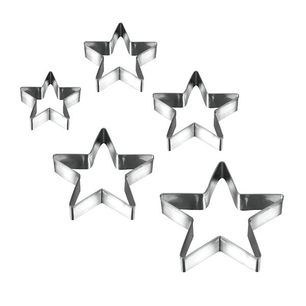 5 emporte-pièces étoile inox - Mathon
