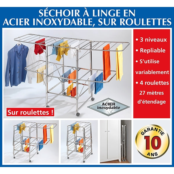 Séchoir à linge acier Mobile Wenko by Maximex - Mathon - 6