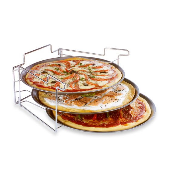 3 plaques à pizza avec support Baumalu - Mathon - 1