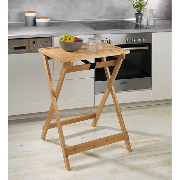 Table pliante avec plateau amovible Lugo en bambou Wenko by Maximex - Mathon - 4
