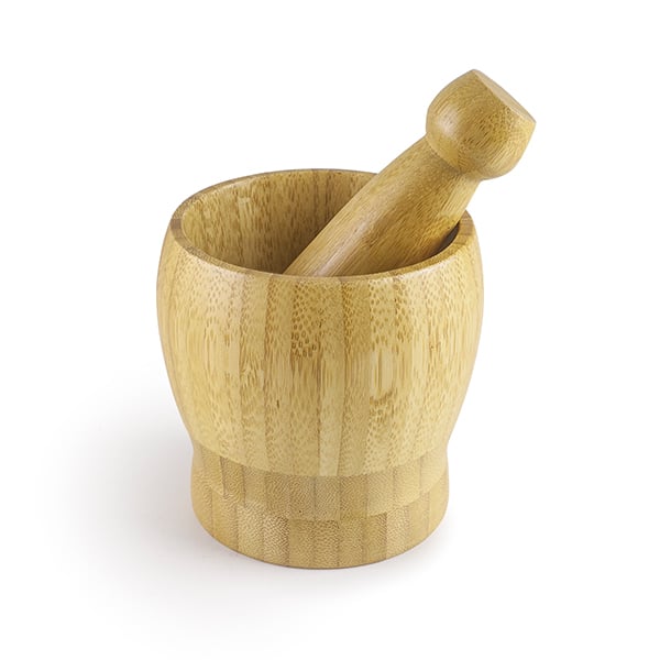 Mortier et pilon en bamboo 10 cm Ibili - Mathon - 1