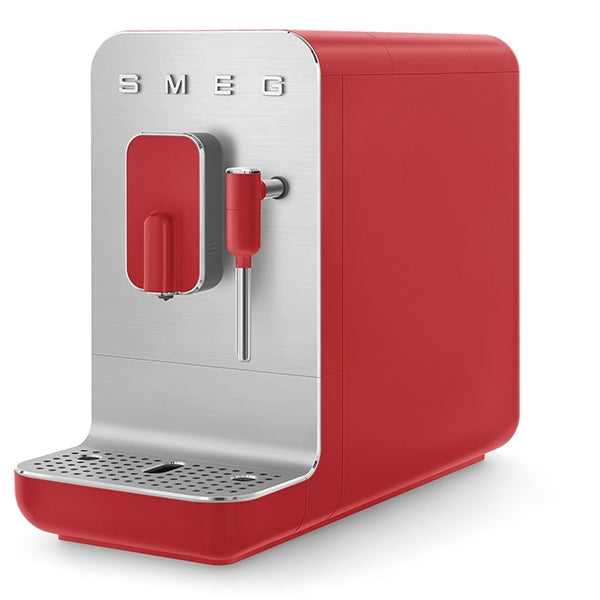 Machine à café avec broyeur et buse vapeur 1350 W BCC02RDMEU rouge Smeg - Mathon - 1