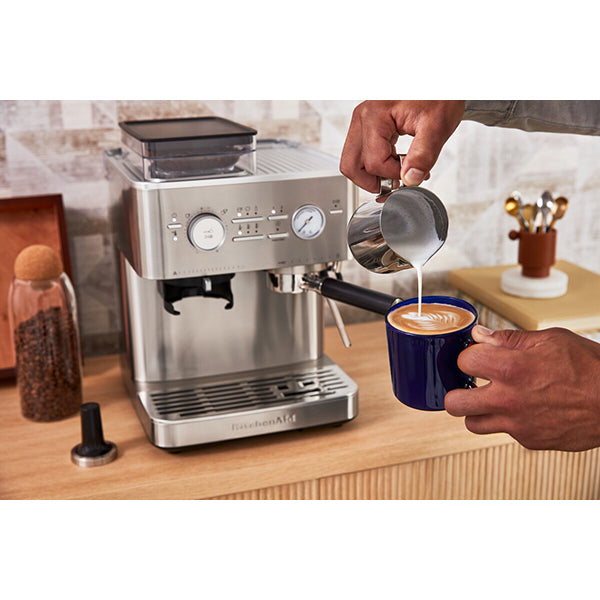 Machine à café semi-automatique avec broyeur 5KES6551SX Kitchenaid - Mathon - 4