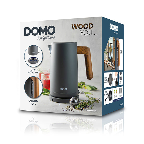 Bouilloire grise mat 1,7 L 2200 W Domo - Mathon - 6