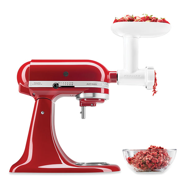 Kit 3 accessoires Passoire à fruit et légume, tranche râpe et hachoir 5KSMFPPC Kitchenaid - Mathon - 2