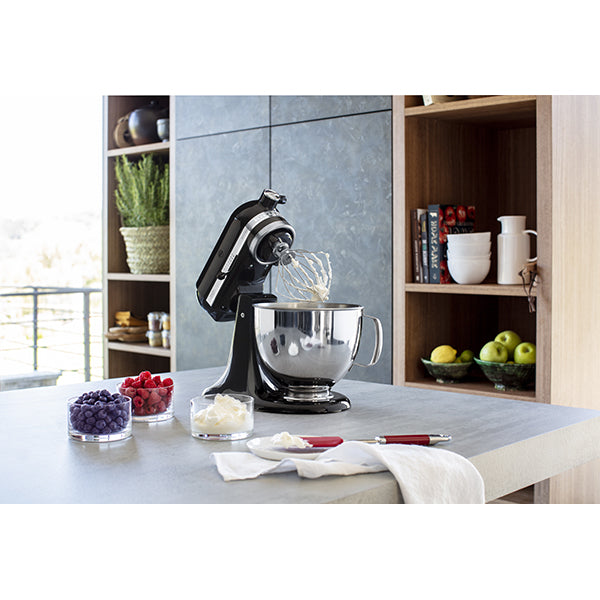 Robot artisan noir 5KSM125PS avec accessoire tranchoir et râpes 3 cylindres 5KSMVSA Kitchenaid - Mathon - 6