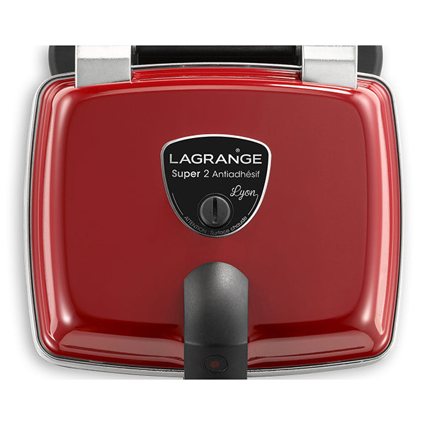Gaufrier électrique 3 plaques Super 2 Antiadhésif rouge 1000 W Lagrange - Mathon - 4