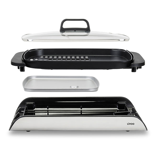 Plancha grill avec couvercle 2000W DOC321 Livoo - Mathon - 2