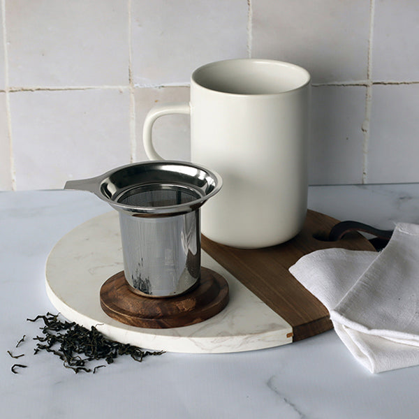 Tisanière mug Juliet en grès blanc 475 ml Ogo - Mathon - 3