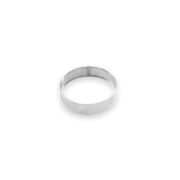 Cercle à tarte perforé en inox rond 8 cm Mathon - Mathon - 2