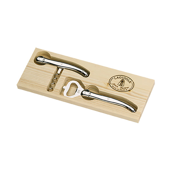 Coffret tire-bouchon et décapsuleur Laguiole tout inox  Jean Dubost - Mathon