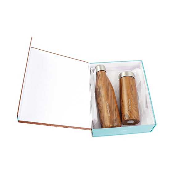 Coffret bois 1 bouteille 500 ml et 1 théière 350ml Yoko Design - Mathon - 2