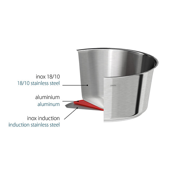 Casserole inox 1826 18 cm  Cristel - Mathon - 5